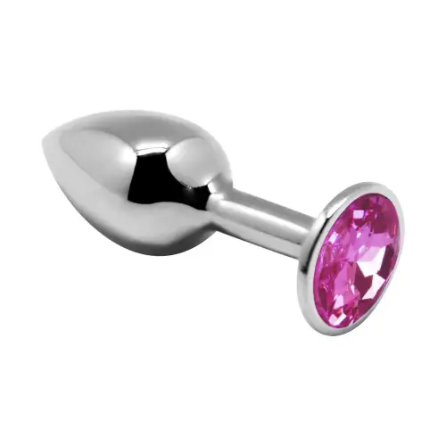 Металлическая анальная пробка с кристаллом Alive Mini Metal Butt Plug Pink L photo 1