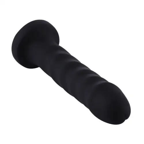 Силиконовый фаллоимитатор для секс-машин Hismith 7.1″ Anal Dildo Black, система KlicLok photo 1