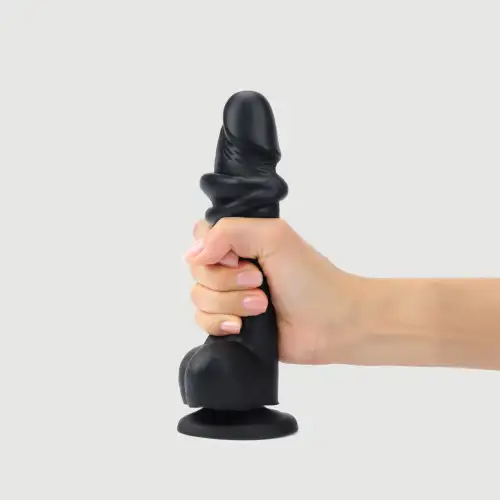Реалистичный фаллоимитатор Strap-On-Me Sliding Skin Realistic Dildo Black - XXL, эффект подвижной photo 1
