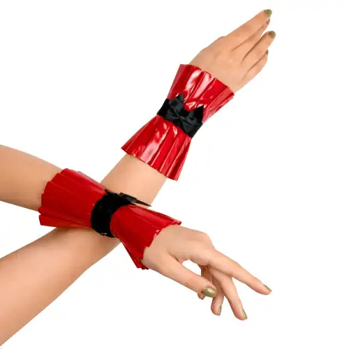 Плиссированные манжеты на руки Art of Sex - Eva, цвет красный photo 1