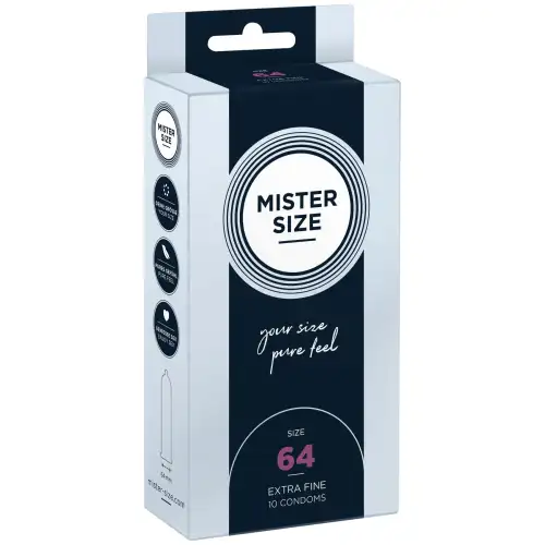 Презервативы Mister Size - pure feel - 64 (10 condoms), толщина 0,05 мм photo 1