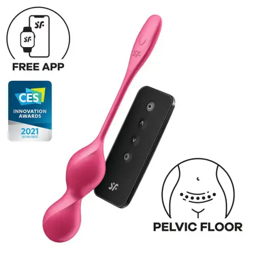 Вагинальные шарики с вибрацией Satisfyer Love Birds 2 Connect App Red photo 1