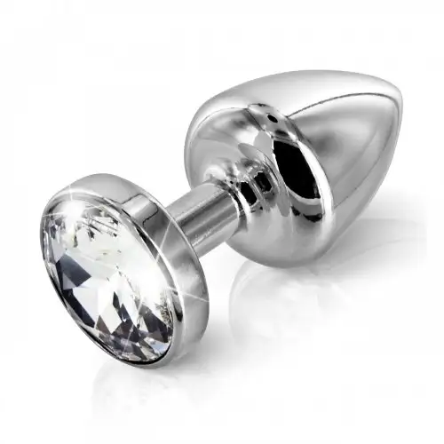 Анальная страза Diogol Anni round stainless steel с кристаллом Сваровски, 30мм photo 1
