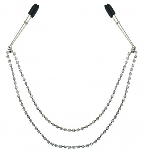 Украшение цепочка с зажимами для сосков Sportsheets Midnight Bling Nipple Clips photo 1