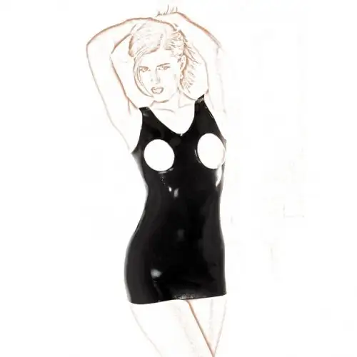 Латексное платье с открытой грудью photo 1