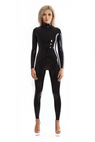 Комбинезон из латекса с молнией в промежности Latex Catsuit with Crotch Zipper photo 1