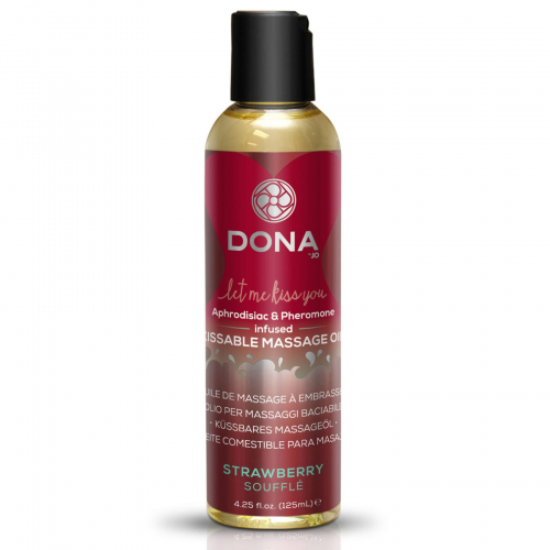 Массажное масло DONA Kissable Massage Oil Strawberry Souffle (110 мл) photo 1