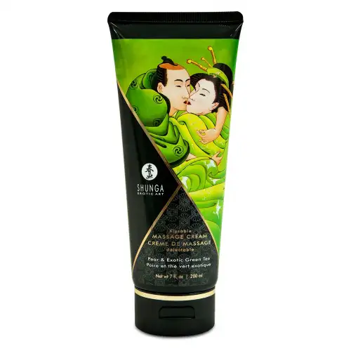 Съедобный массажный крем KISSABLE MASSAGE CREAM - Pear & Exotic Green Tea (200 мл) photo 1