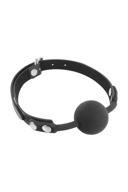 Классический кляп с силиконовым шариком Fetish Tentation Silicone Gag Ball Black photo 1