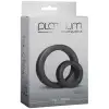 Набор эрекционных колец Doc Johnson Platinum Premium Silicone - The C-Rings - Charcoal photo 2