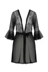 Пеньюар Passion LEAFA PEIGNOIR black XXL/XXXL - ECO Passion photo 3