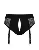 Кружевные трусы для страпона с подвязками для чулок Strap-On-Me DIVA HARNESS - XL photo 4
