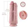 Двойной дилдо для секс-машин Hismith 8.5” Two Cocks One Hole Silicone Dildo photo 3