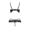 Комплект белья SARIA SET OpenBra black S/M - Passion Exclusive: стрэпы: откртый лиф, стринги photo 4