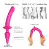 Анальная пробка с дилдо 2в1 Strap-On-Me SWITCH PLUG-IN DILDO Fuchsia L, диаметр 4,5/3,4 см photo 2