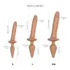 Анальная пробка с дилдо 2в1 Strap-On-Me SWITCH PLUG-IN REALISTIC DILDO Caramel S, диаметр 3,3/2,9 см photo 4