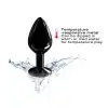 Металлическая анальная пробка с украшением в виде кристалла Dorcel - Diamond Plug BLACK M photo 5