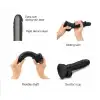 Реалистичный фаллоимитатор Strap-On-Me Sliding Skin Realistic Dildo Black - XL, эффект подвижной  photo 2