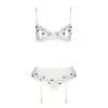 Сексуальный комплект с поясом для чулок LOVELIA SET white L/XL - Passion photo 5