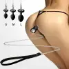 Силиконовая анальная пробка Art of Sex Silicone Anal Plug with Leash size L с поводком Black photo 3