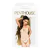 Бодистокинг с имитацией чулок на подвязках Penthouse - Eye of The Storm White XL photo 3
