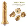 Золотой фаллоимитатор Hismith 6.8″ Golden Silicone Dildo, система KlicLok photo 2