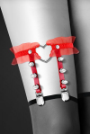Гартер Bijoux Pour Toi - WITH HEART AND SPIKES Red photo 2