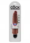 Реалистичный вибратор King Cock 8'' Vibr Stiffy, 21х6 см, коричневый photo 3