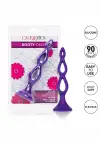 CalExotic Booty Call Silicone Triple Probe - тройная полая анальная пробка, 10,25х3,25 см, пурпурный photo 4