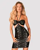 Платье под змеиную кожу Obsessive Vivianty dress XS/S, черное photo 1