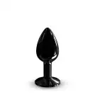 Металлическая анальная пробка с украшением в виде кристалла Dorcel - Diamond Plug BLACK S photo 1