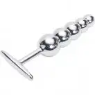 Серебристая анальная пробка photo 1