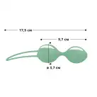 Вагинальные шарики Fun Factory SMARTBALLS DUO, фисташково-белые, 2 шт, диаметр 3,2 и 3,6 см photo 2