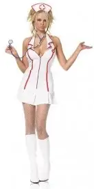 Костюм медсестры NURSE ZIPPER FRONT DRESS MED-LGE photo 1