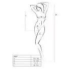 Бодистокинг в крупную сетку Passion BS087 white, открытая спина, халтер, с доступом photo 5