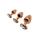 Металлическая анальная пробка Wooomy Tralalo Rose Gold Metal Plug Size M, диаметр 3,4 см, длина 8 см photo 4