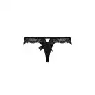 Кружевные трусики-танга с атласным бантиком Naja Thong black S/M - Passion photo 6