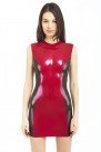 Латексное платье с прозрачными вставками по бокам Latex Dress With Transparent Sides photo 1