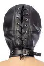 Капюшон для БДСМ со съемной маской Fetish Tentation BDSM hood in leatherette with removable mask photo 2