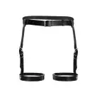 Сексуальные гартеры Art of Sex - Gwen из натуральной кожи, размер XS-2XL, цвет черный photo 3