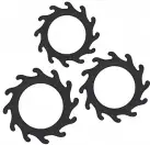 Набор эрекционных колец RENEGADE GEARS, BLACK  photo 1