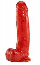 Фаллоимитатор Carmen's Fun Cock 8 inch Jel-Lee, Red Glitter 18х4,5 см photo 1
