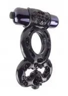 Эрекционное кольцо с вибрацией Infinity Super Ring Black photo 2
