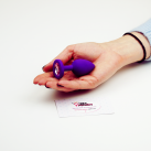 Силиконовая анальная пробка с камнем, мини – 6,5смХ2,6см photo 4