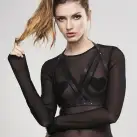 Портупея Bijoux Indiscrets MAZE - Halter Bra Harness Black photo 3