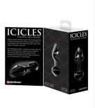 Pipedream Icicles No.44 - стеклянная анальная пробка, 6,5х2,5 см photo 4