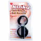 Topco Sales Kinky Cock Ring & Ball Harness - двойное эрекционное кольцо, 3.8 см photo 5