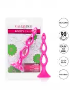 CalExotic Booty Call Silicone Triple Probe - тройная полая анальная пробка, 10,25х3,25 см, розовый photo 4