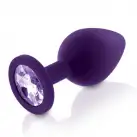 Набор анальных пробок с кристаллом Rianne S: Booty Plug Set Purple, диаметр 2,7см, 3,5см, 4,1см photo 4